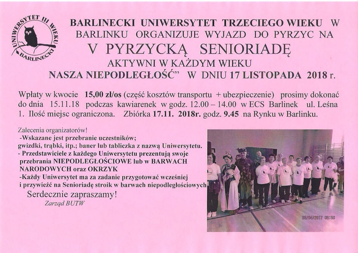 Senioriada Pyrzyce 2018
